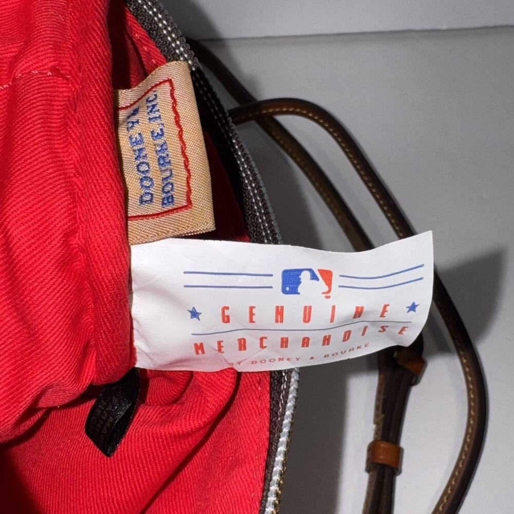 Dooney Bourke San Francisco Giants Crossbody Nylon Leather Strap MLB NWOT Orange - Picture 3 of 7